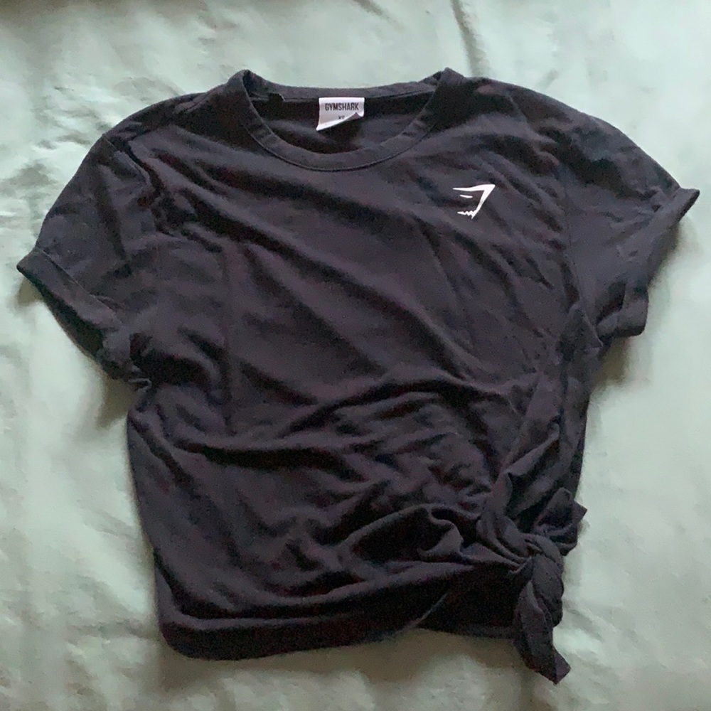 Gymshark crop tee in black